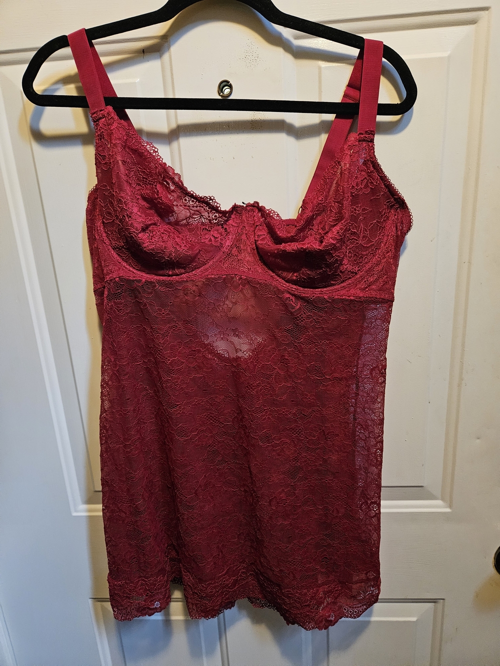 Lace Slip Chemise in Deep Berry - Women's Intimates